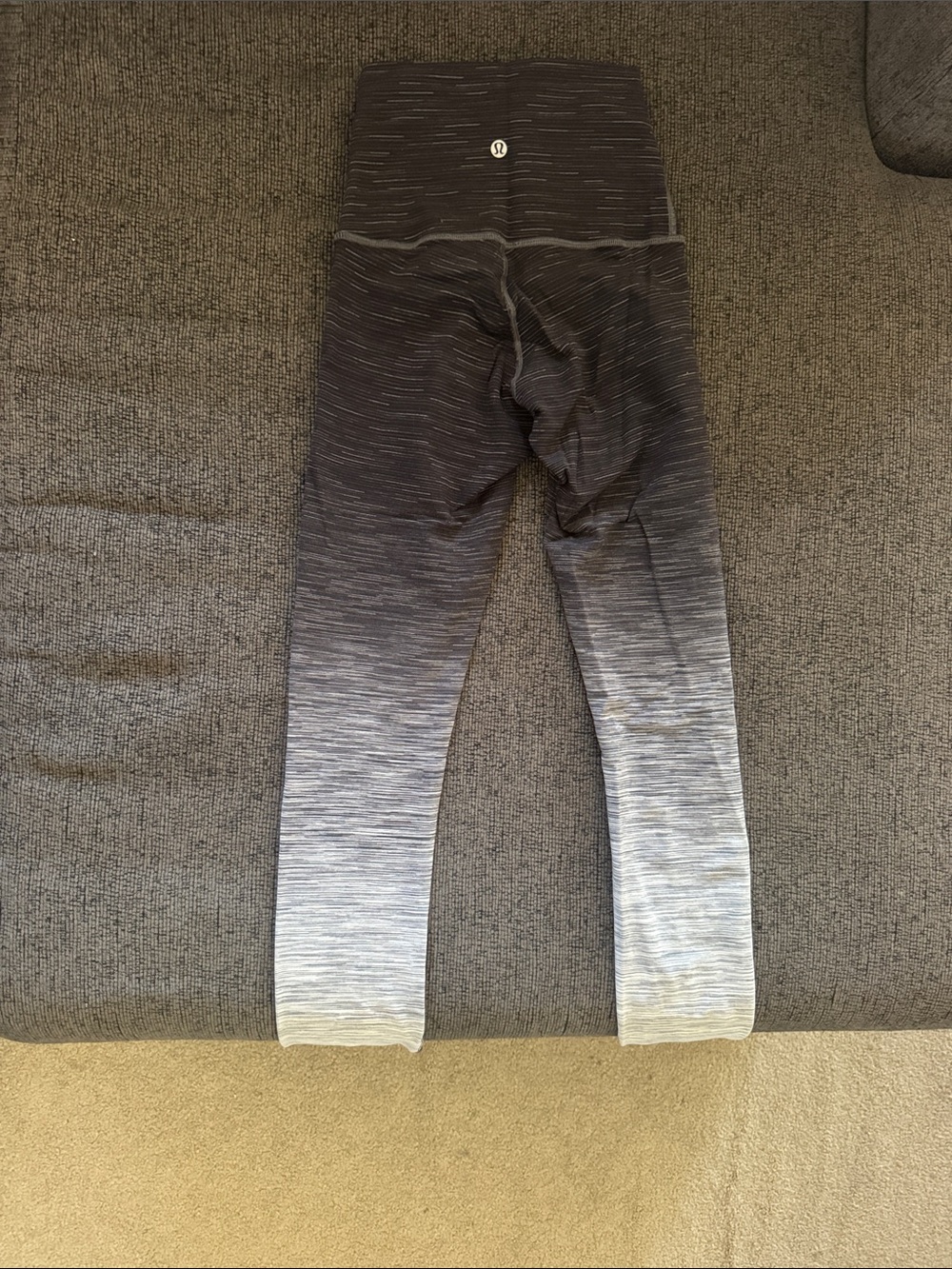 lululemon athletica Ombre Light Gray High-Waist Leggings